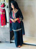 PREMIUM PLAZO SET WITH ORIGINAL MIRROR WORK