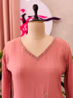 Aline Kurta Set With Handwork