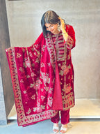 PREMIUM ZARI WORK VELVET SUIT