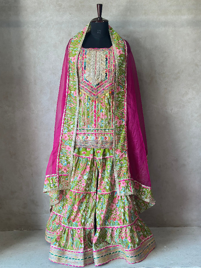 BEAUTIFUL PRINTED SHARARA SET