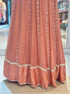 PURE CHINON ANARKALI SUIT SET