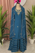 Flared Plazo Set With Handwork
