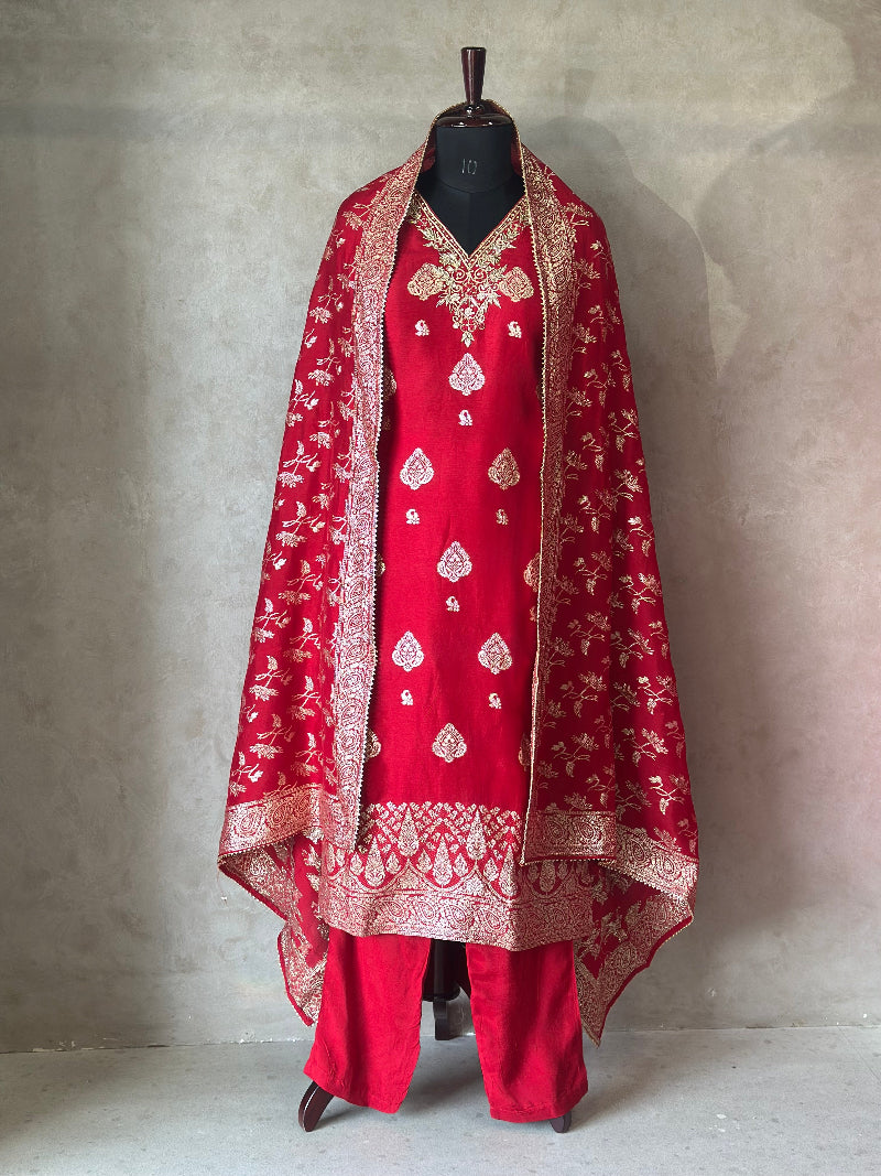 Classic Plazo Set With Handwork