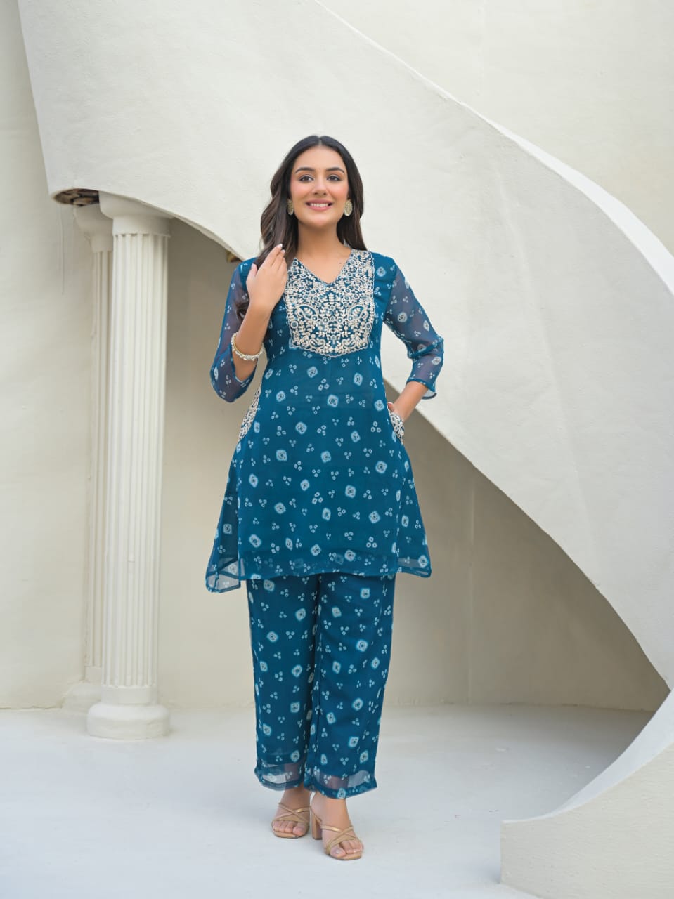 ETHNIC BHANDEJ CO-ORD SET