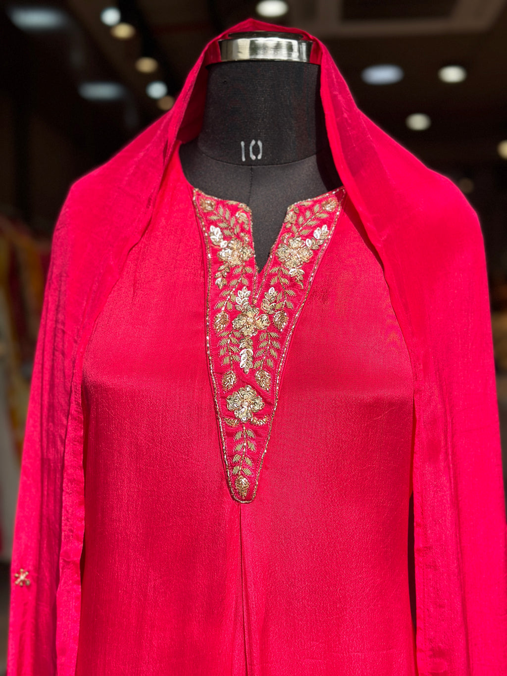 PURE CHINON HANDWORK SUIT