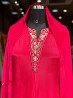 PURE CHINON HANDWORK SUIT