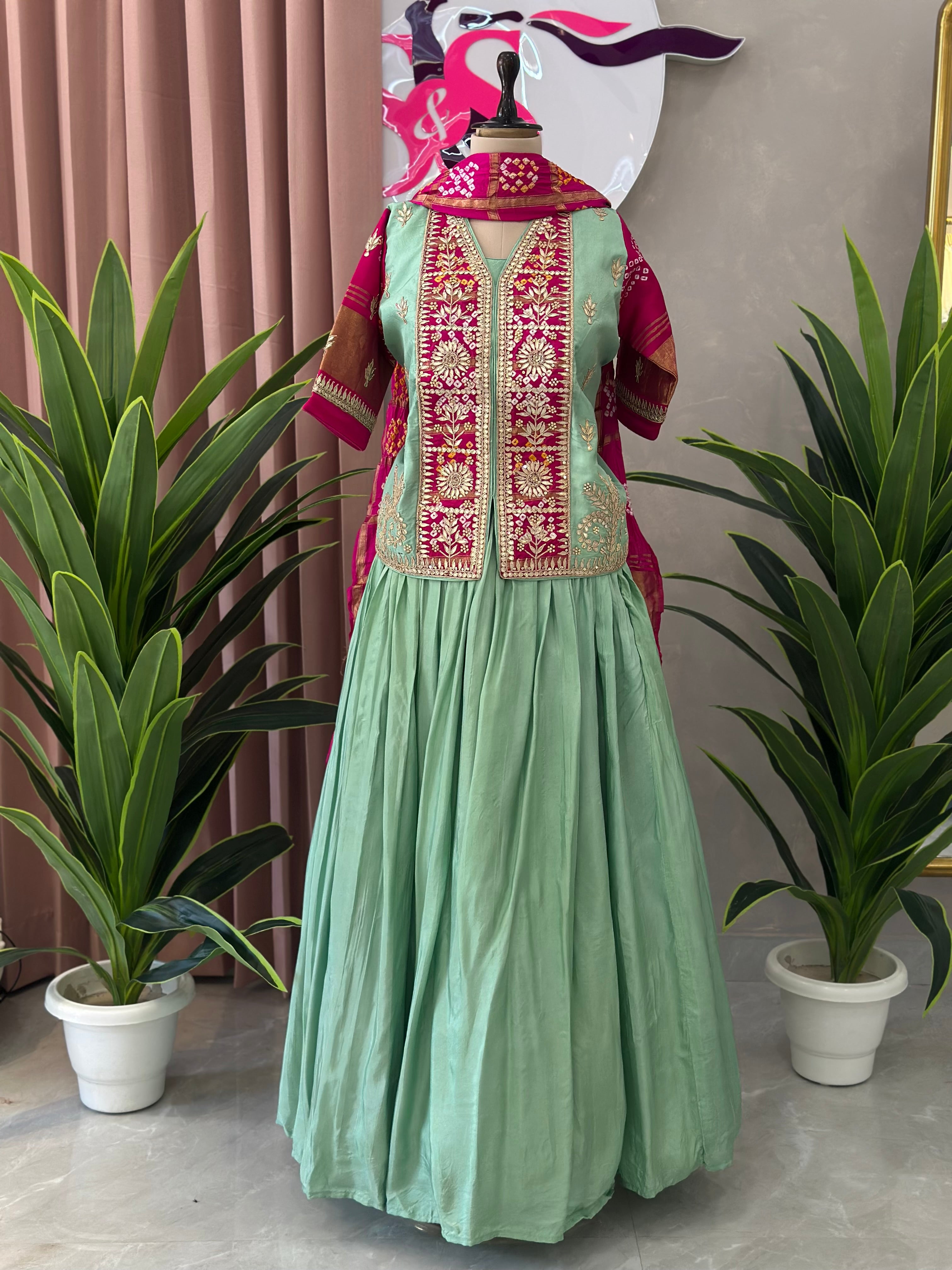 INDO-FUSION GHARCHOLA SKIRT SET