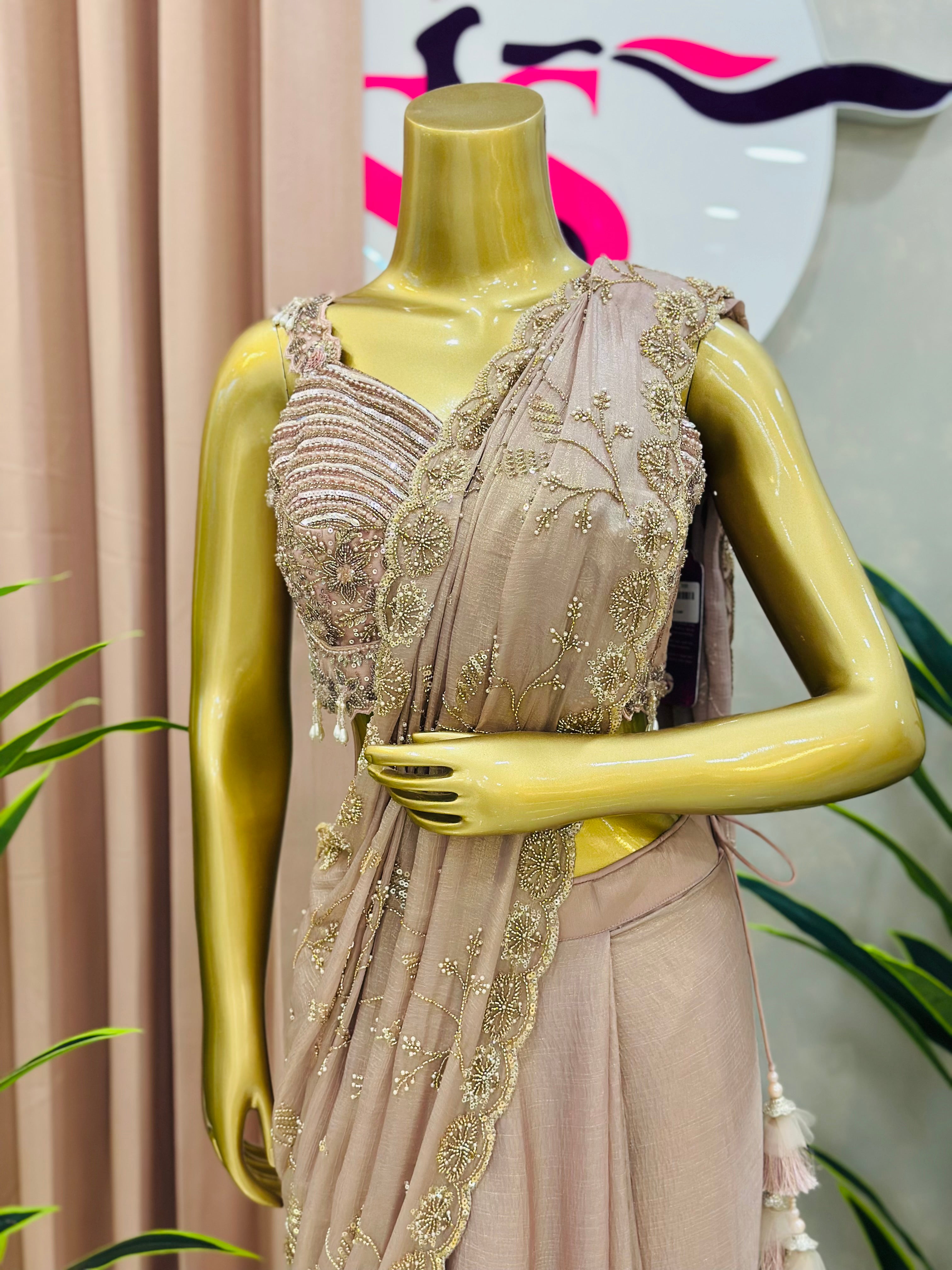 Premium Handwork Pre Draped Saree