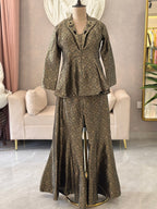 Royal Brocade Jacket Skirt Set