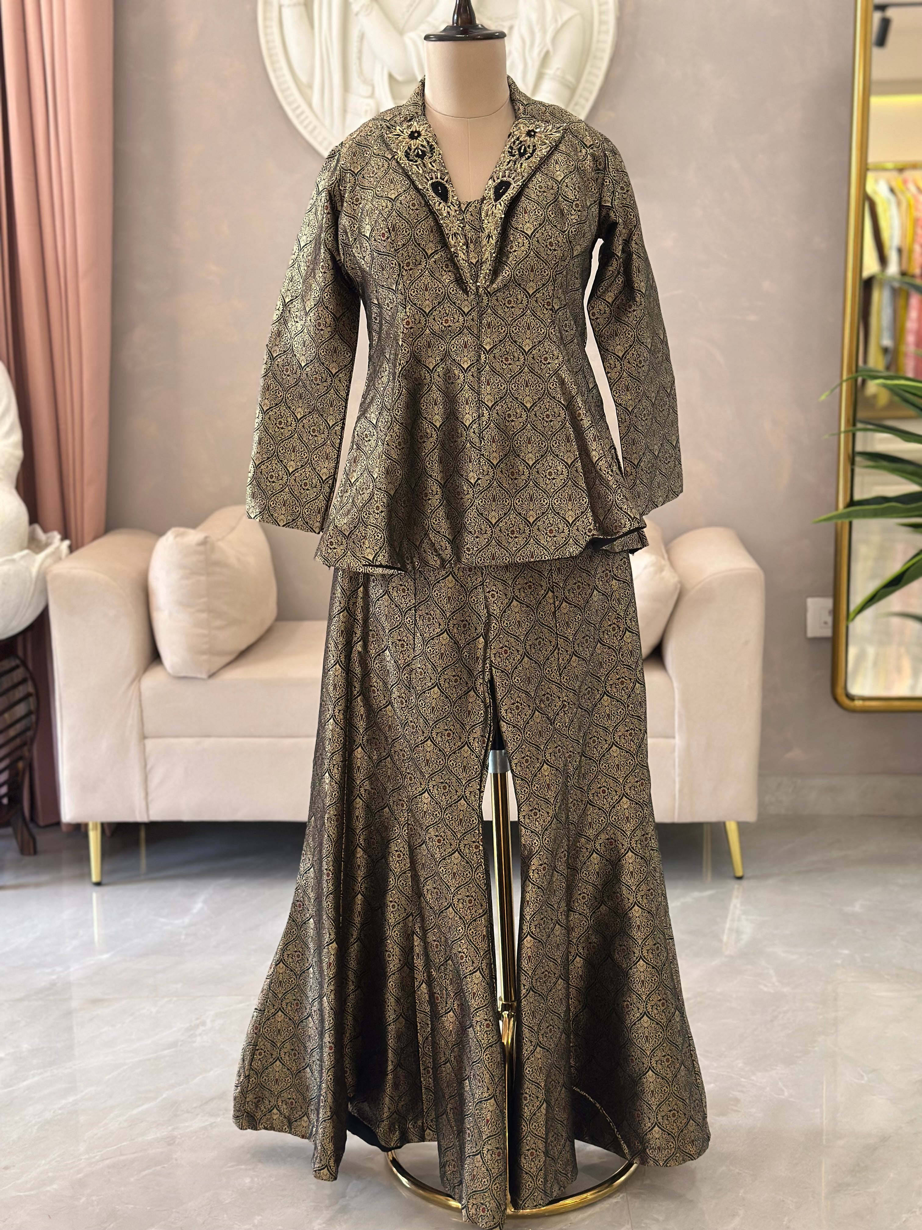 Royal Brocade Jacket Skirt Set
