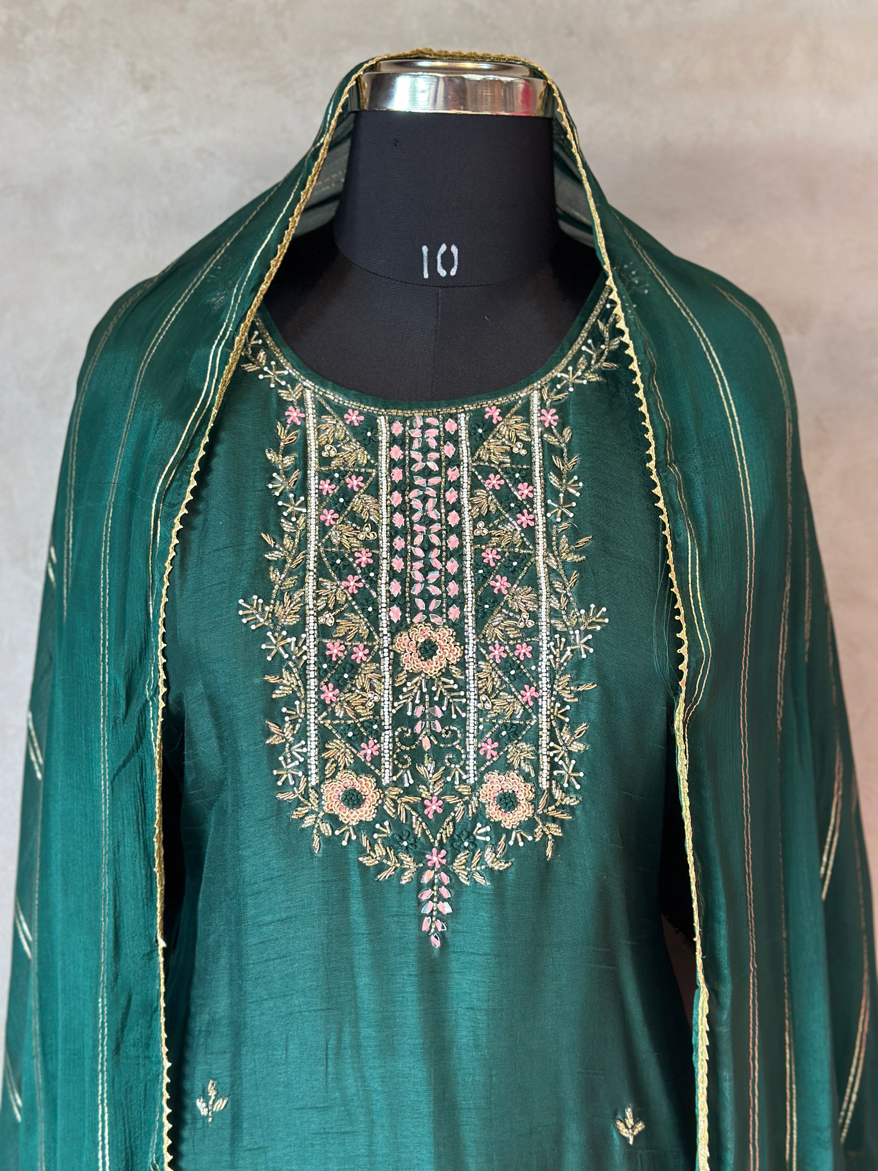 MODAL SILK HANDWORK SUIT SET FOR RAKHI