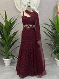 Designer One Shoulder Lehenga Set