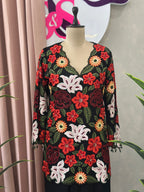Premium Floral Handwork Kurta Set with Elegant Organza Dupatta