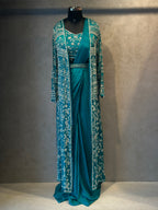 PRE-DRAPPED SAREE SHURG SET