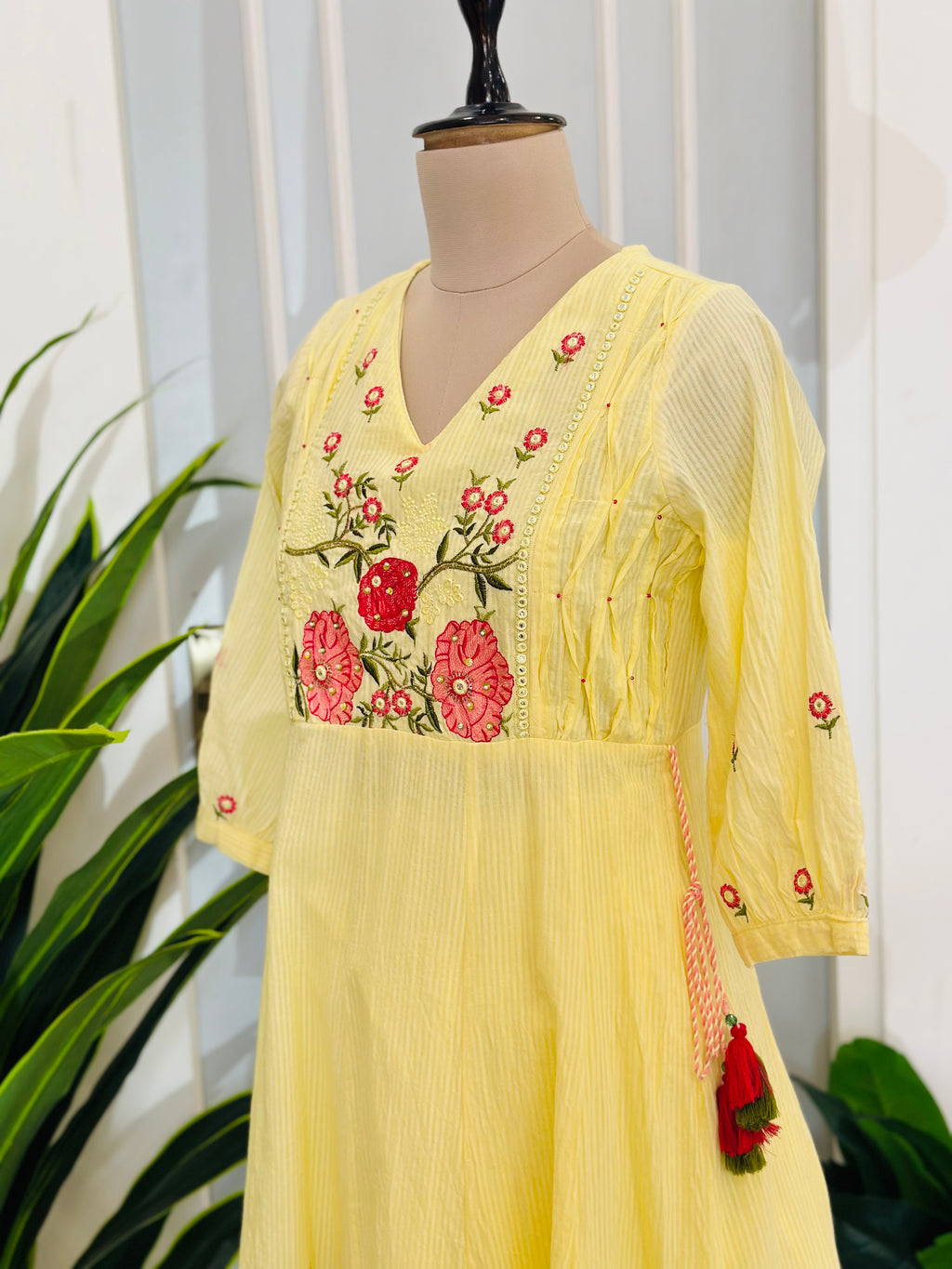 Phoolkari Embroidered A-Line Suit Set