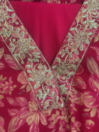 ✨ Floral Print Kurta Set with Chiffon Dupatta ✨