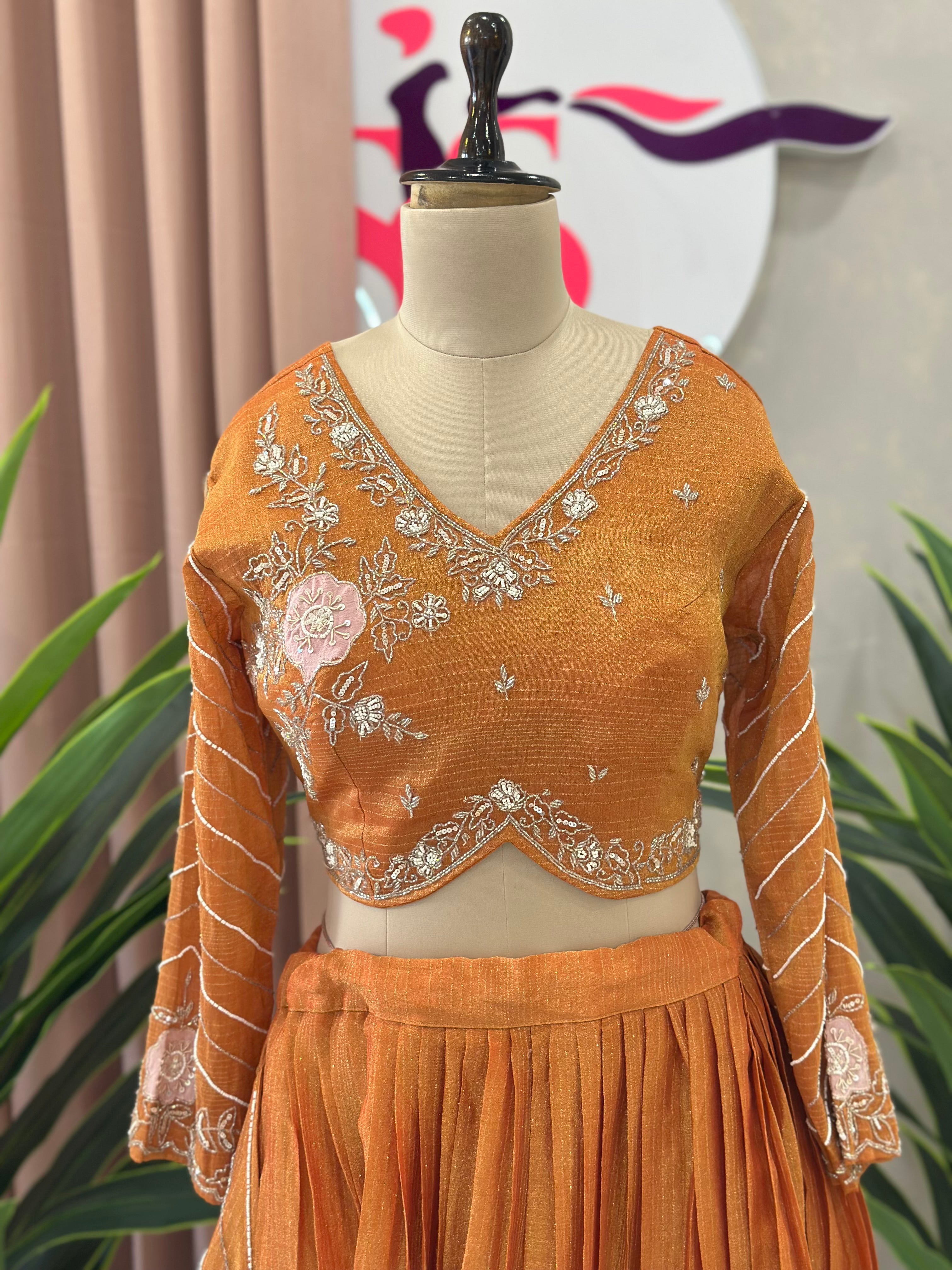 Premium Handwork Drape Style Skirt Set