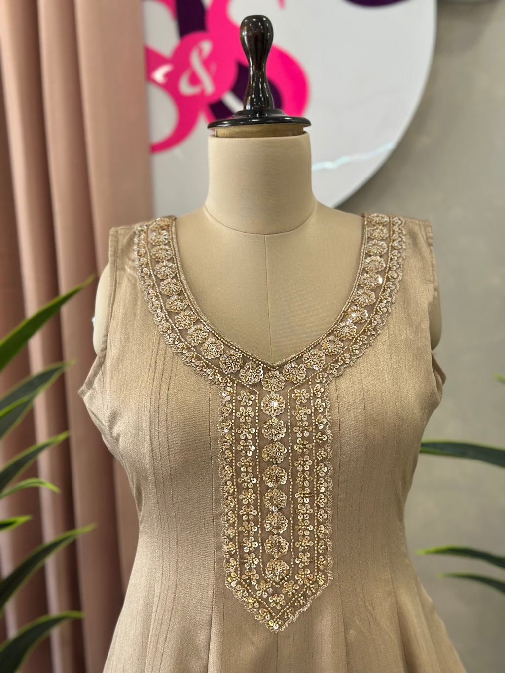 Handwork Anarkali Gown Set