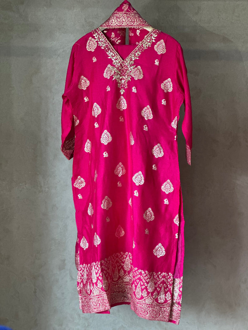 Classic Plazo Set With Handwork