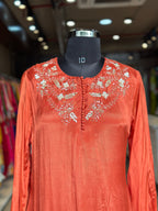 A LINE HANDWORK SUIT SET