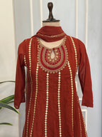 ✨ Royal Mirror Flair Anarkali Set ✨