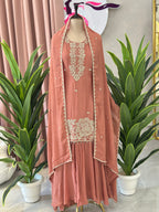 Beautiful Plazo Set With Handwork Detailing