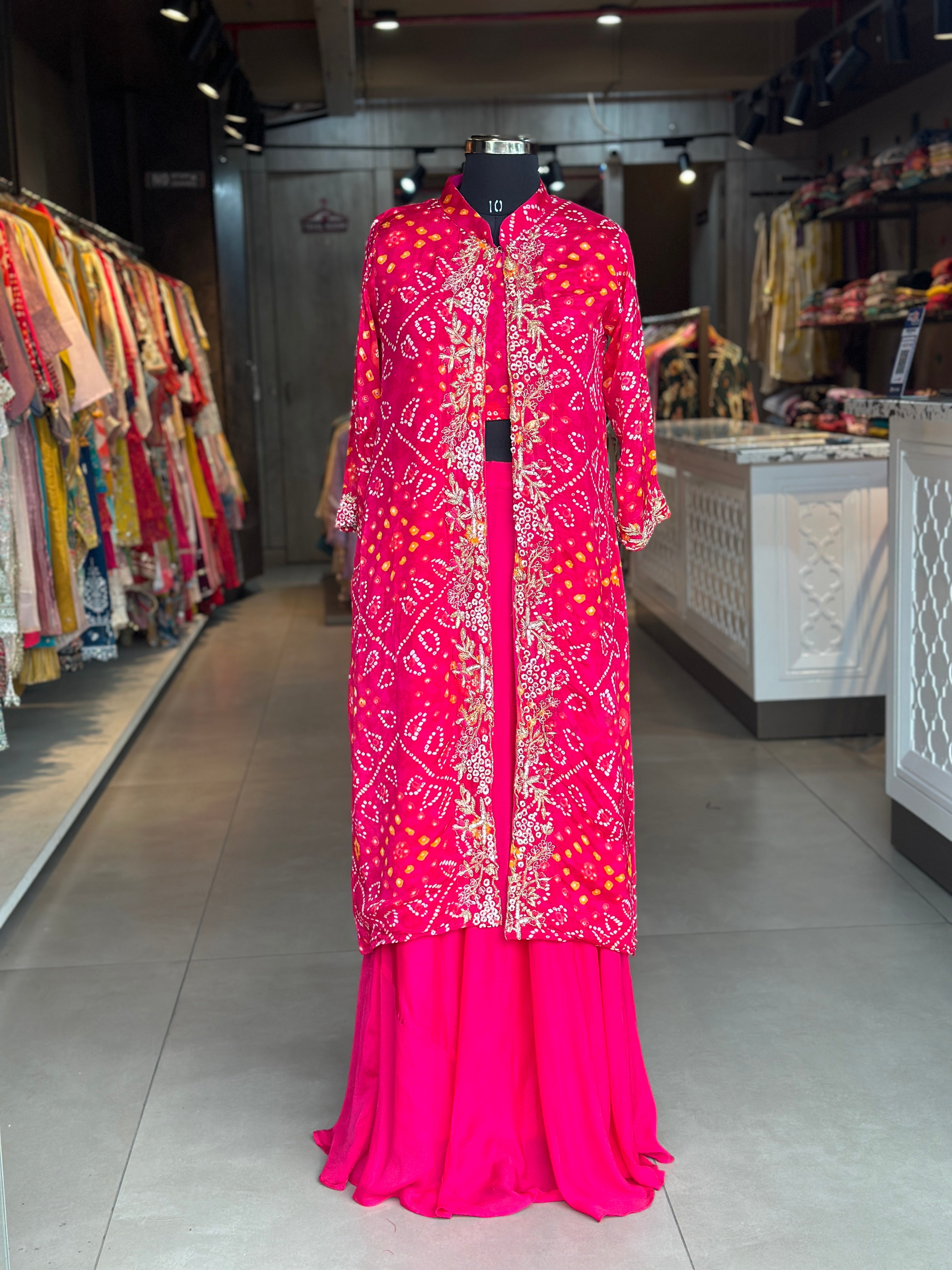 BHANDEJ GOWN WITH SHURG