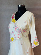 DRAPPING STYLE HANDWORK GOWN