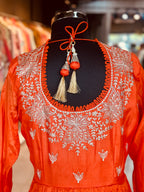 TRADITIONAL LONG GOWN IN HANDWORK