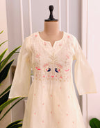 A-line kurta Set With Zardozi handwork Detailing