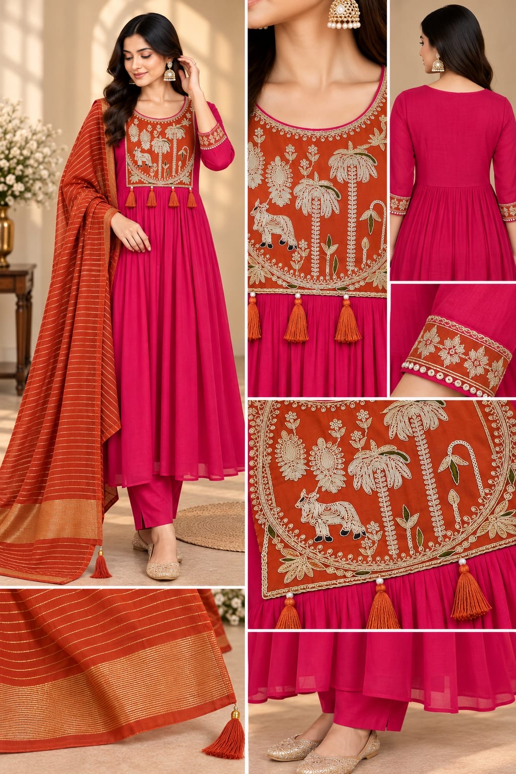 Classic Handwork Anarkali Set