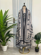 Elegant Floral Aline Kurta Palazzo Set with Dupatta