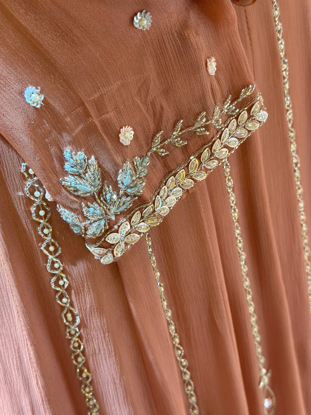 PURE CHINON ANARKALI SUIT SET