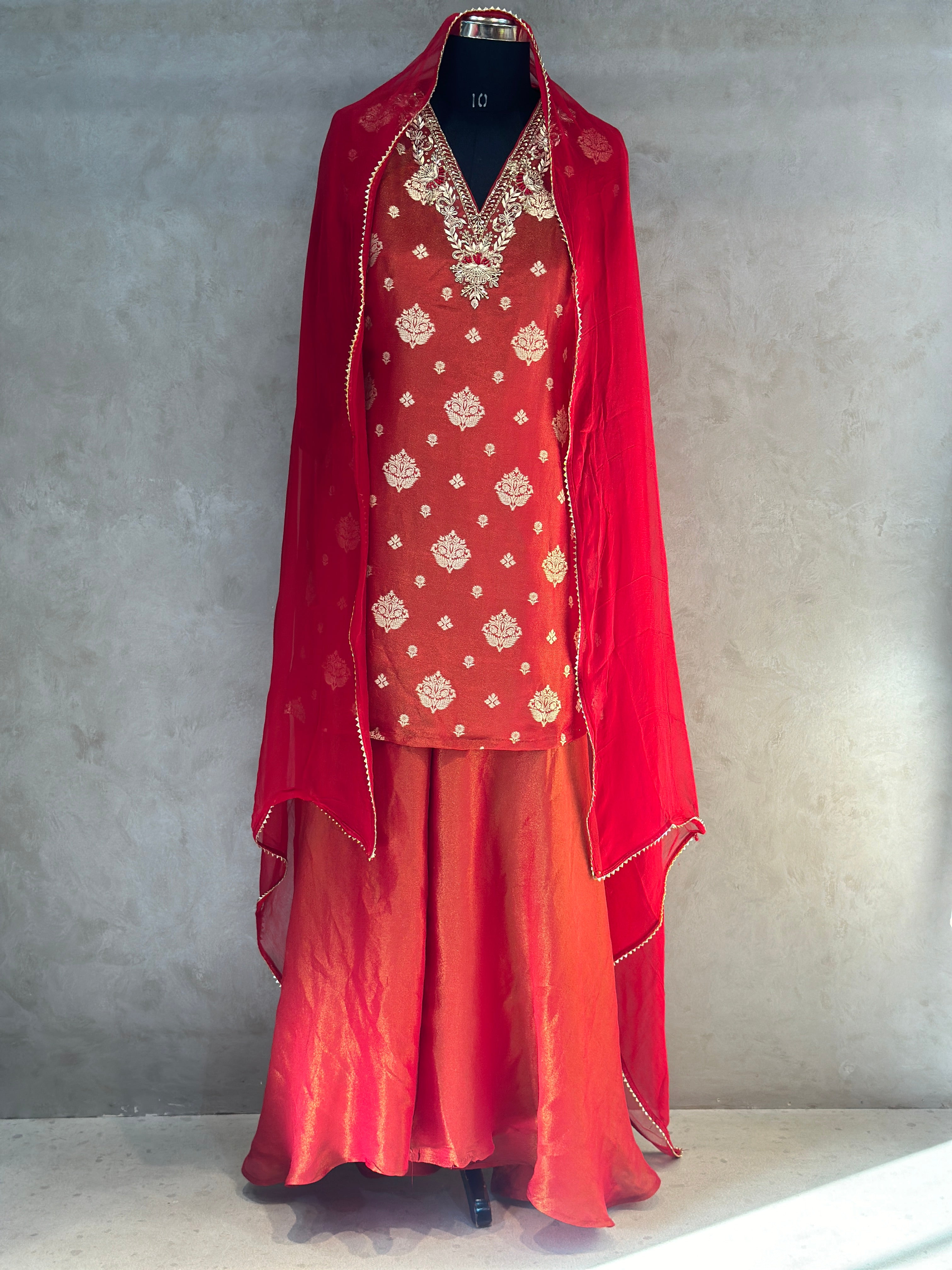 PREMIUM  PLAZO SET WITH ZARDOSI