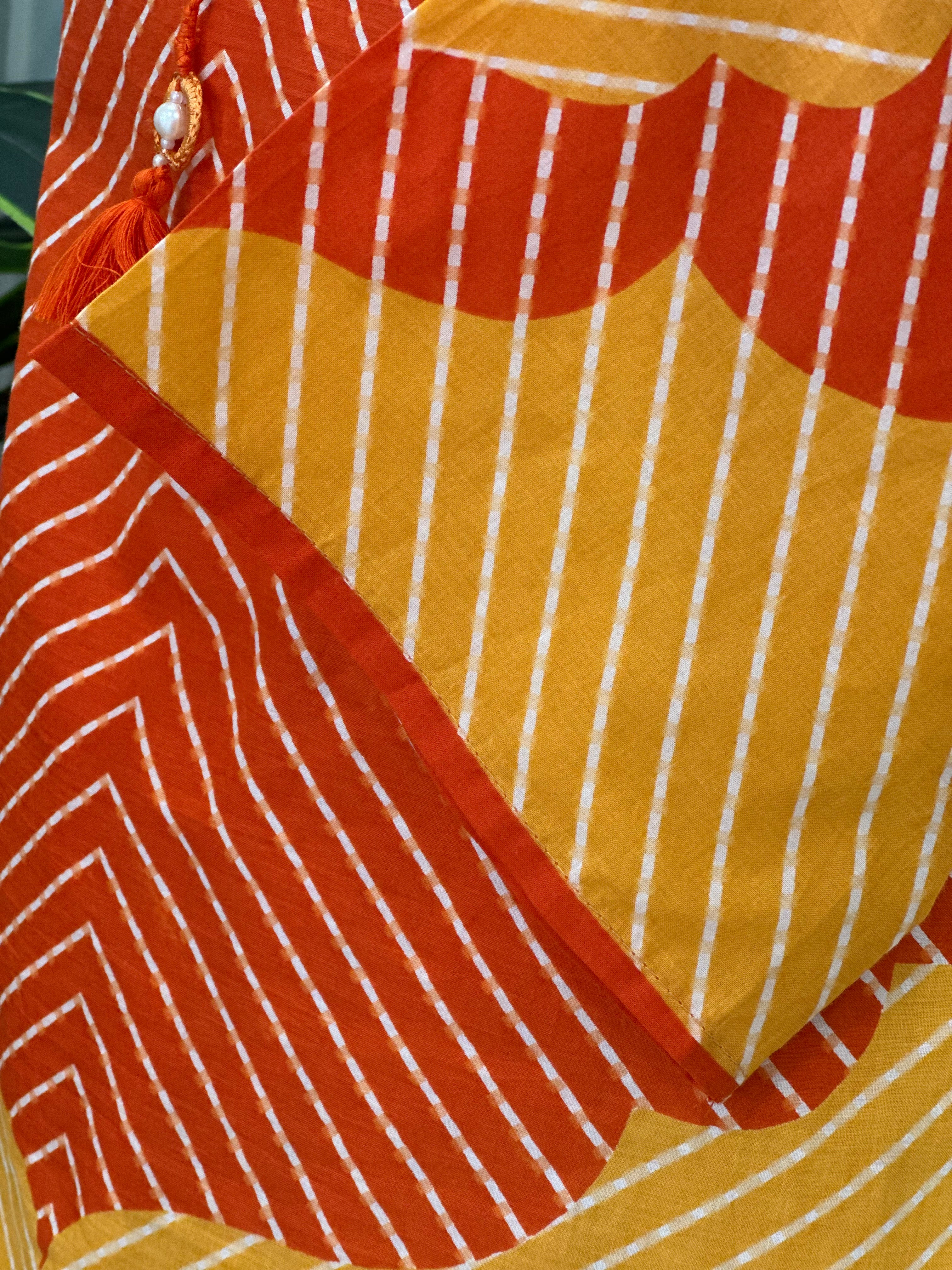 Sawan Special Leheriya Farsi Suit Set