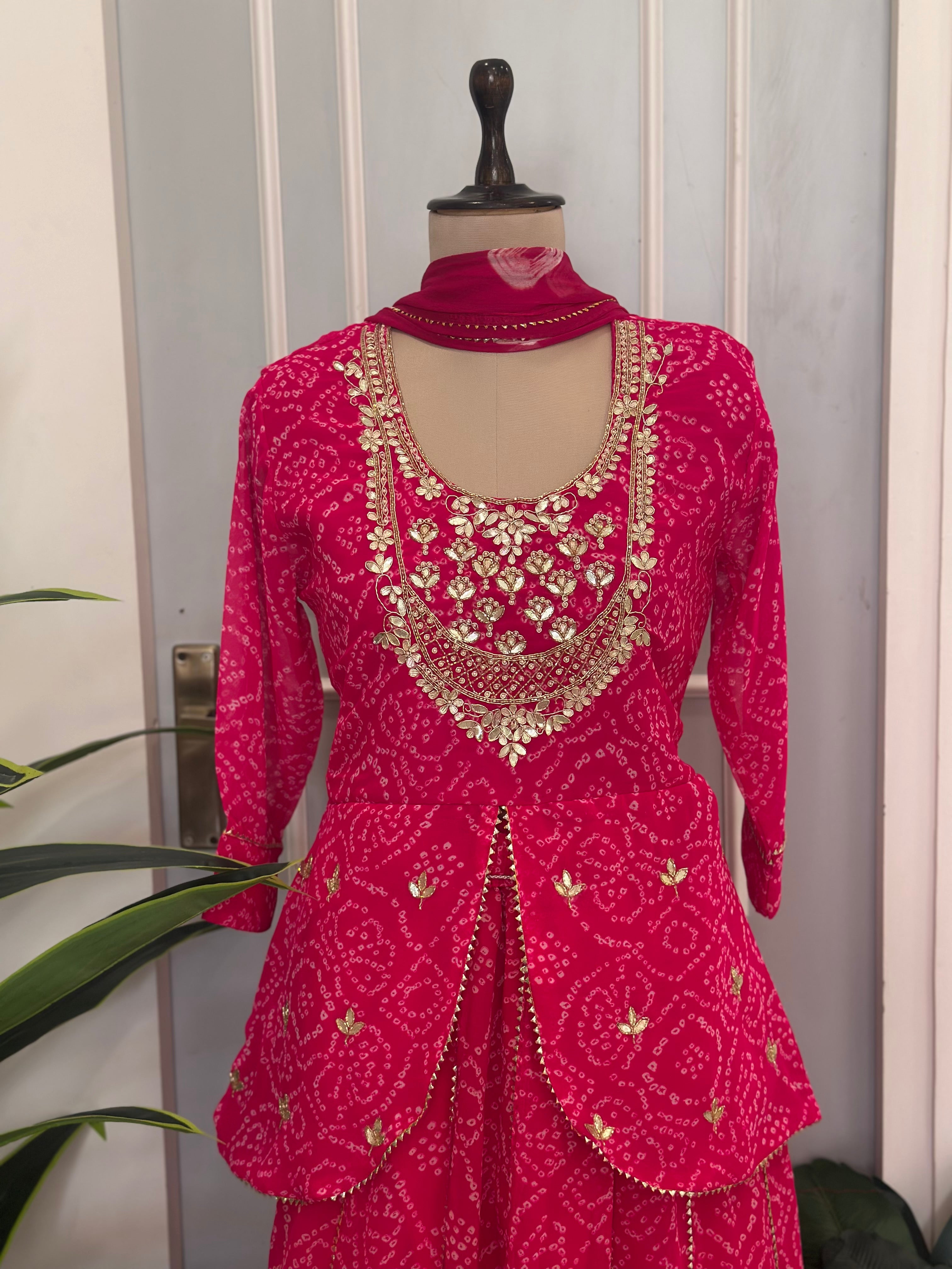 Bhandhej Handwork Peplum Skirt Set