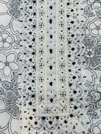 Classic Contrast Embroidered Unstitched Suit