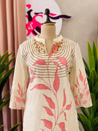 Floral Vine Printed Kurta Palazzo Co-ord Set