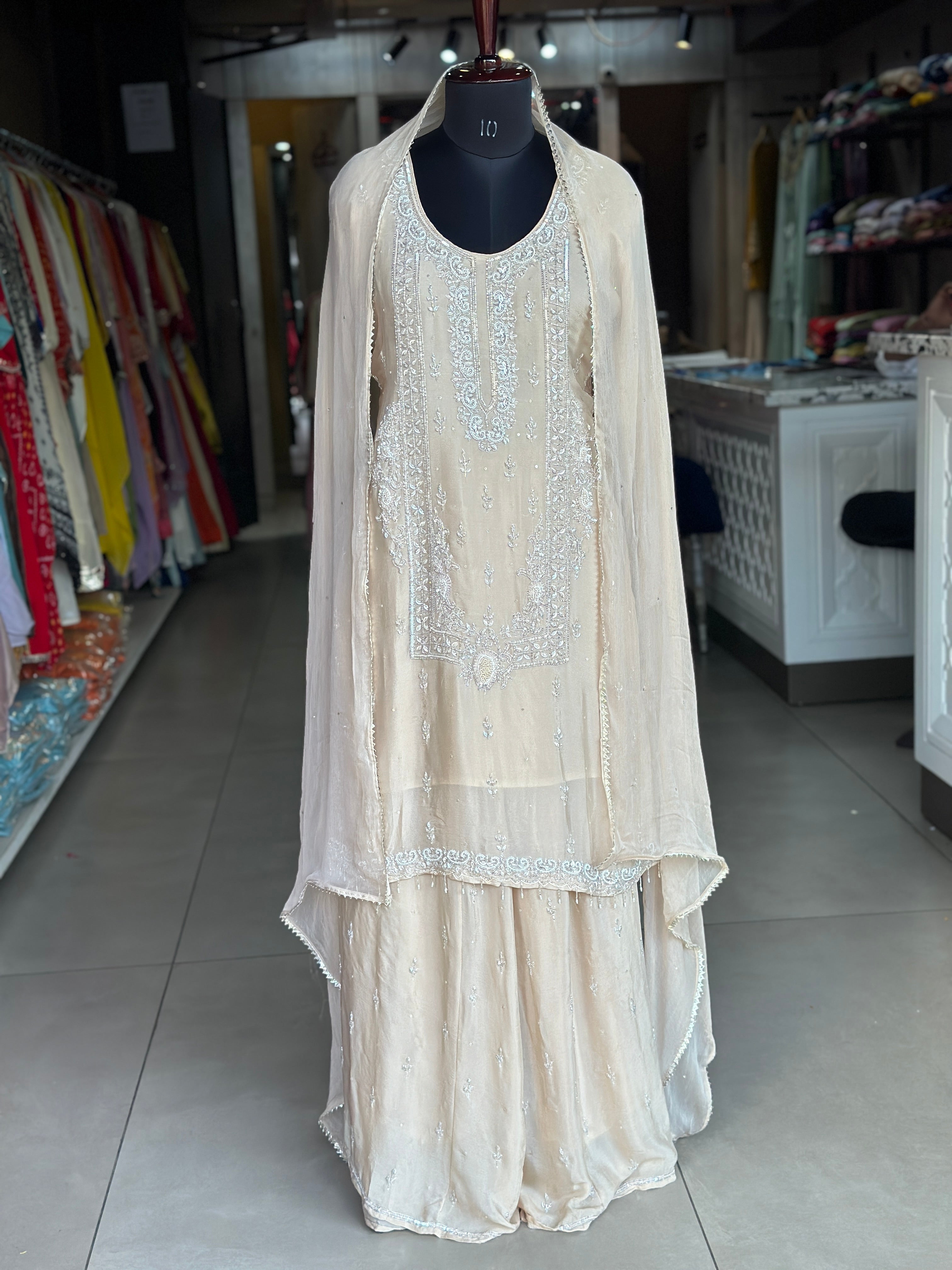 PREMIUM HANDWORK PLAZO SET