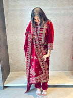PREMIUM ZARI WORK VELVET SUIT