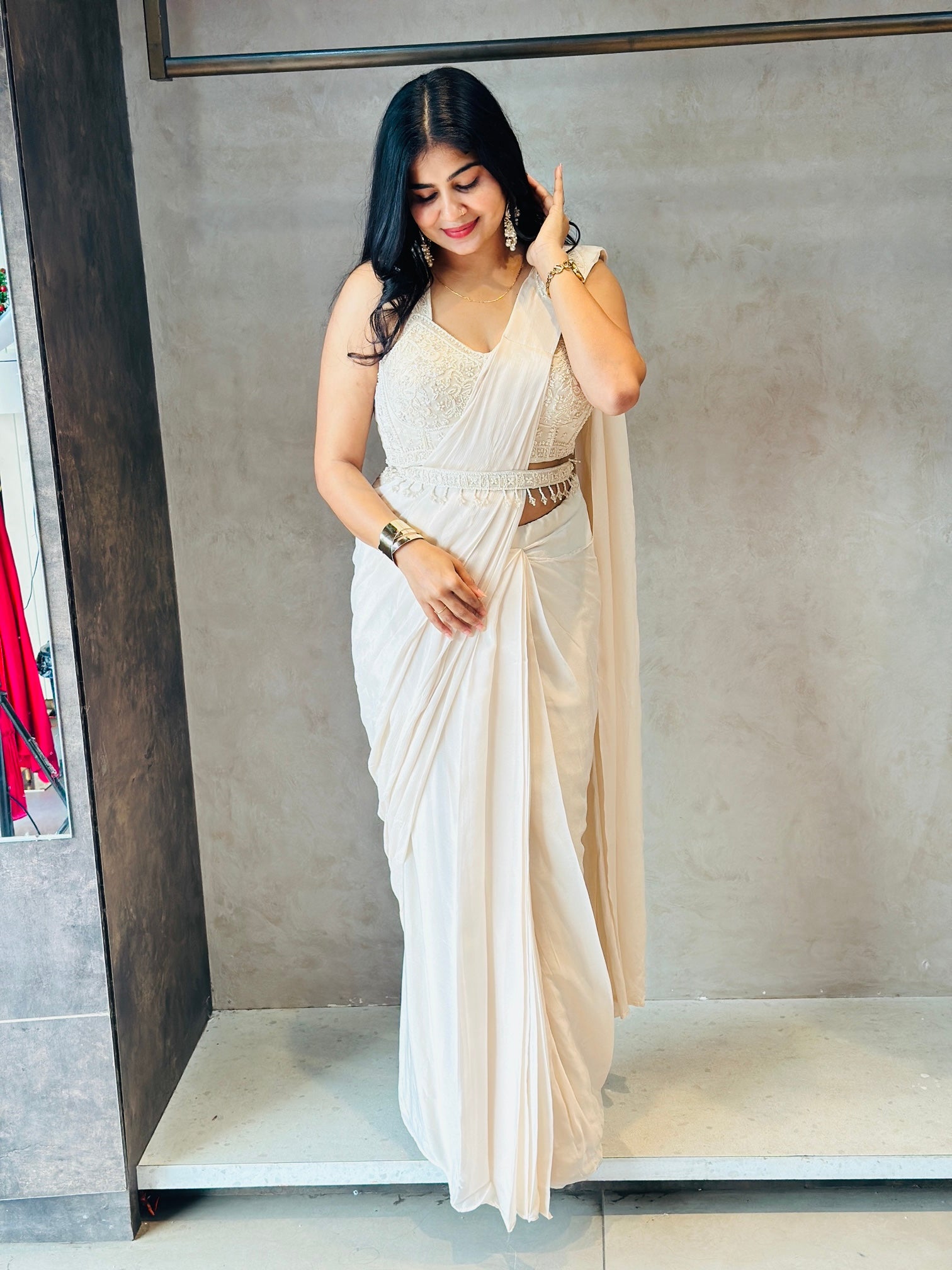 Indo -Western Pre-Stitched Drape Saree