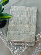 Classic Gota Patti Handwork Unstitched Suit Set