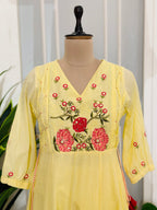 Phoolkari Embroidered A-Line Suit Set