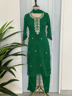 Elegant Gota Work Leheriya Suit Set
