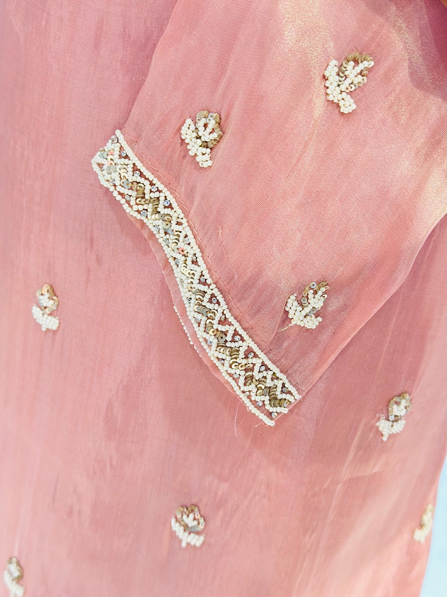 PURE ZARI TISSUE HANDWORK STRAIGHT SUIT SET