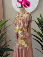 Designer Drape Style Skirt Set