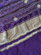 ✨Royal Bandhej Saree with Premium Gota Patti Detailing ✨