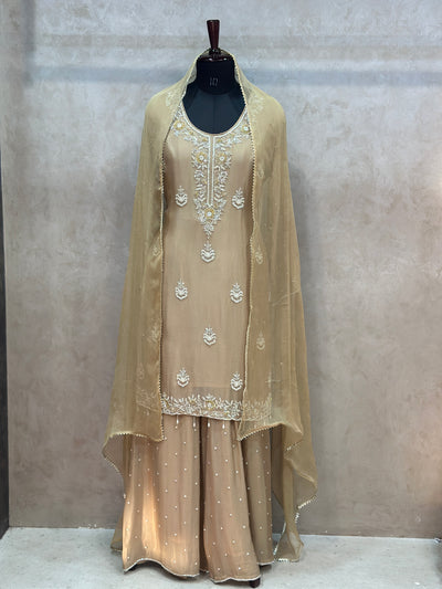 BEAUTIFUL PLAZO SET WITH HANDWORK