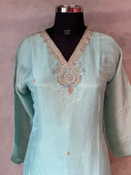 PURE ZARI TISSUE HANDWORK SUIT SET