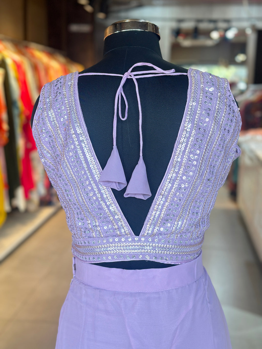 Draping Saree With Heavy Blouse